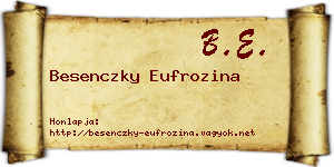 Besenczky Eufrozina névjegykártya